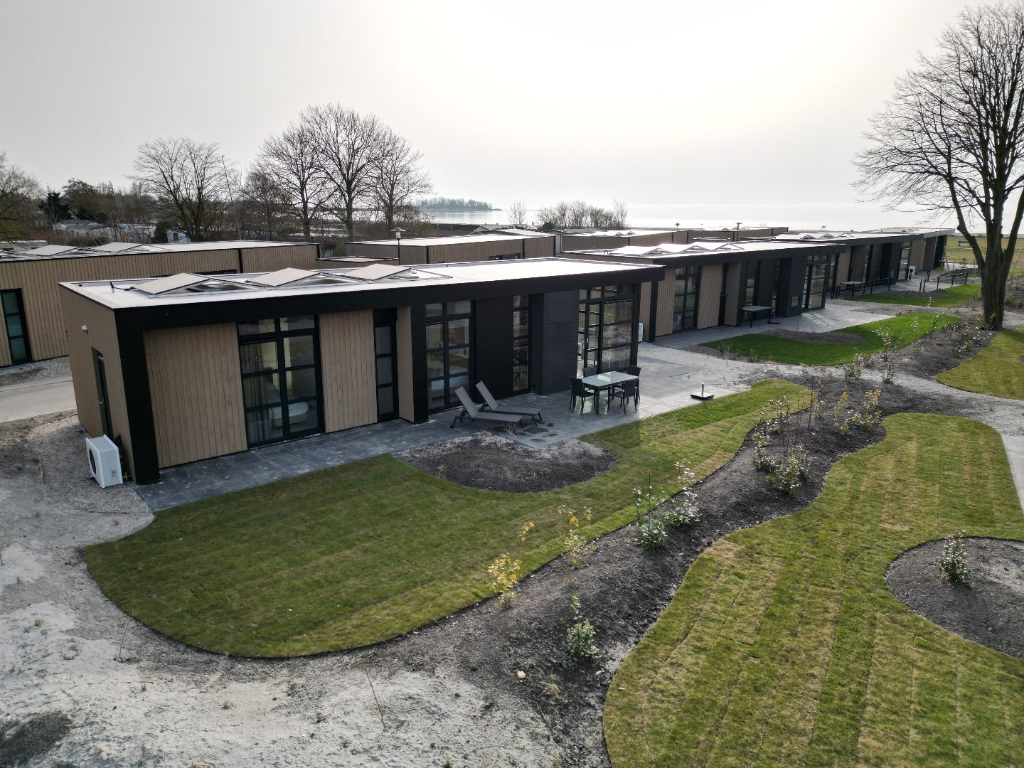 Außenansicht des Ferienhauses mit Terrasse